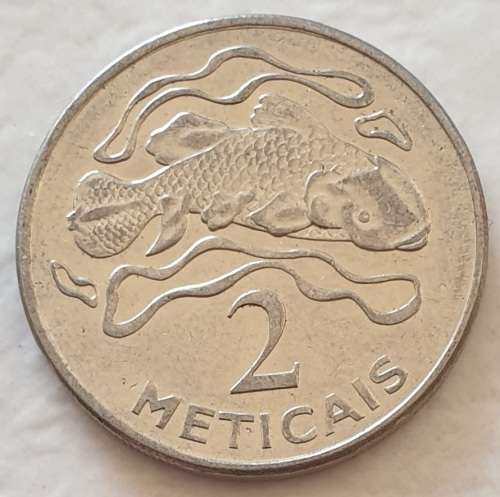 2006 - 2 METICAIS - MOCAMBIQUE - MOZAMBIQUE - COELACANTH FISH - (Nickel Plated Steel)